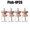 Glass Flower Cartoon Tea Strainer Cold Brew Straw Tumbler Leak-Proof Reusable Water Bottle With Floral Infuser Gift For Students