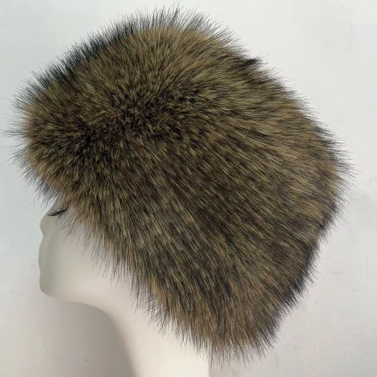 

Stylish Imitation Fox Fur Snow Hat - Unisex, Cold-Resistant Northeast Design