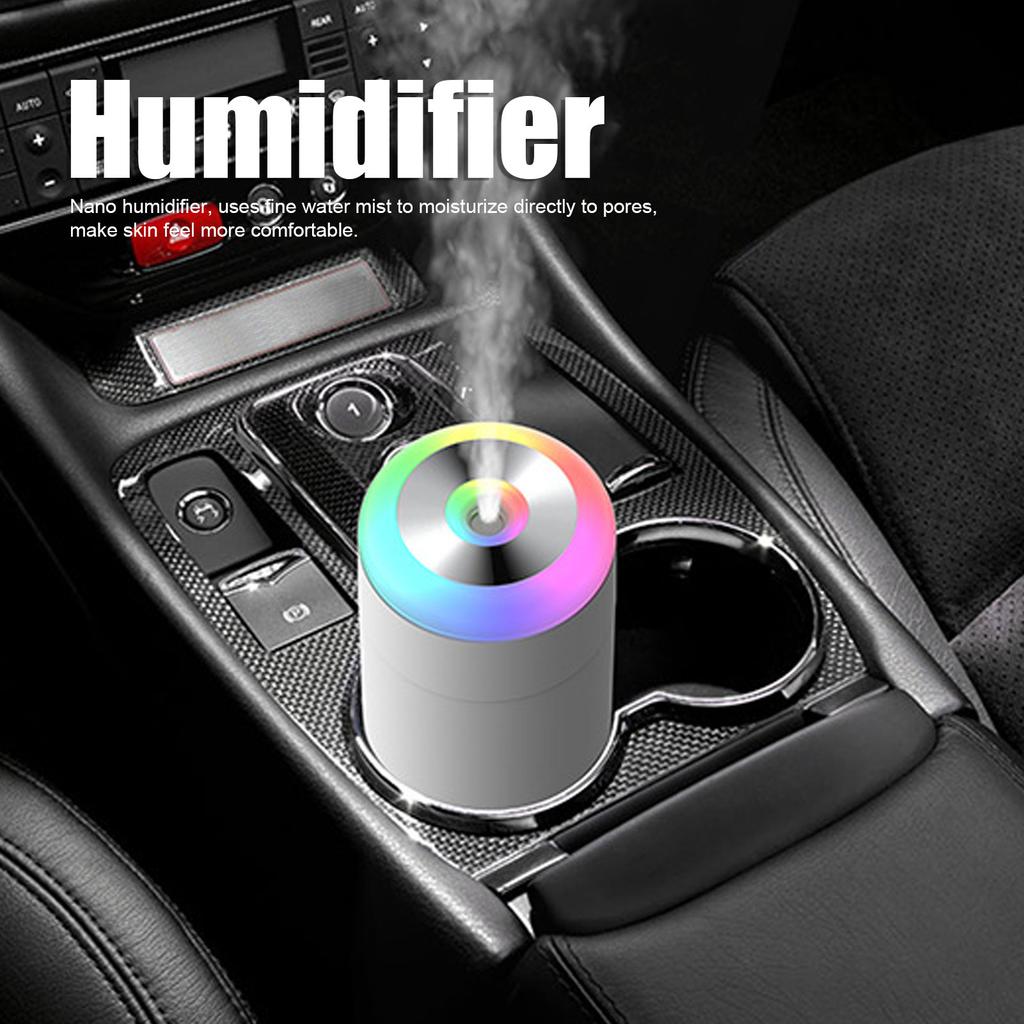 350ml Portable USB Powered Humidifier Diffuser with 7 Colors Light Timing Power Off