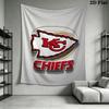 Kansas City Chiefs Wall Tapestry Aesthetic Wall Hanging Printed Fabric Blanket Decorative Tapestries for Bedroom Living Room Home Decor