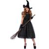 Elegant M-xl Dark Sorceress Vampire Witch Attire For Cosplay And Stage Performances