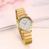 Rebirth Gold Steel Band Women's Watch Starry Sky Dial Simple Quartz Watch Waterproof Commuter Women's Wristwatch Gift
