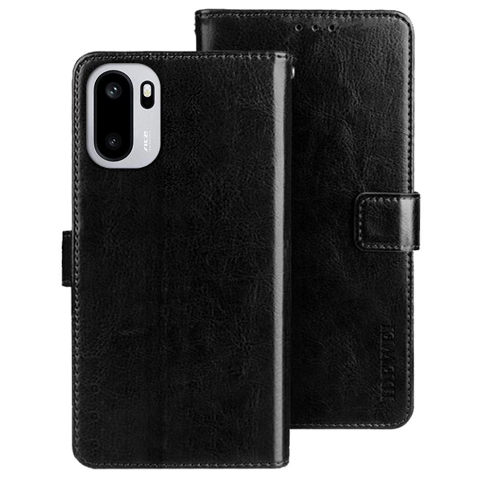 IDEWEI For OnePlus 15R 5G/Ace 6T 5G/Ace 6 5G Stand Case Crazy Horse Texture Leather Phone Cover