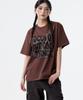 Nasttingijeubeleoldaenmi Geometry Lettering Tee_Brown
