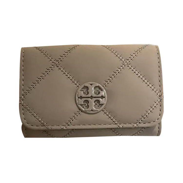 Tory Burch Quilted Logo Snap Closure Leather Card Holder Women accessories Gray 150057-082 Basic Set BagDust Bag 21400₽