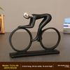 Schwarz Modern Abstrakt Harz Radfahrer Radfahrer Ornamente Statue Athlet Figur Tennis Kunst Büro Zimmer Miniatur Dekoration