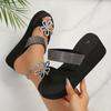 Fashion Summer Sandals Women Rhinestone  Bohemian Style Casual Beach Shoes Wedges Slippers Female Flip Flops
