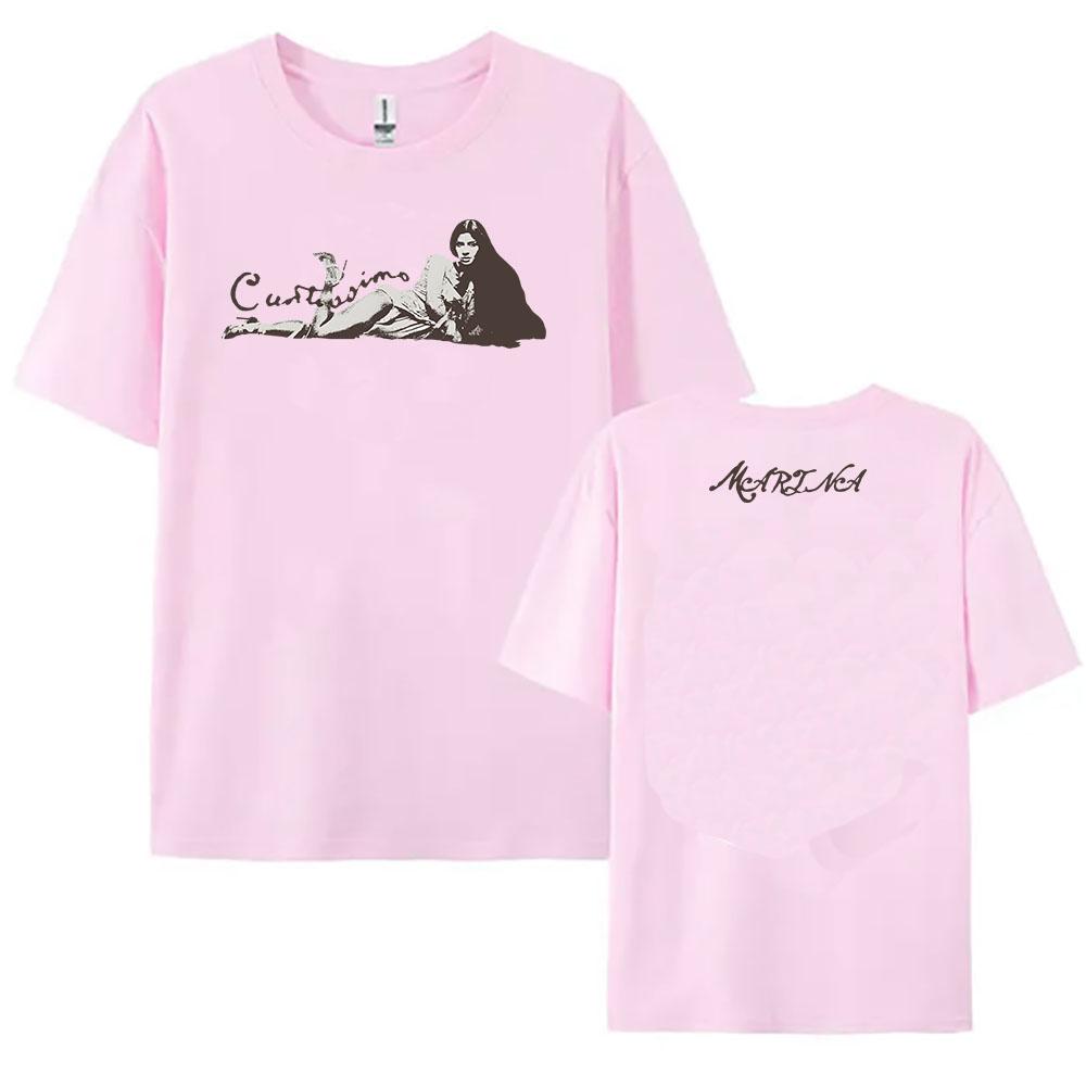 

CUNTISSIMO Футболка MARINA PRINCESS OF POWER Альбом 2025 Футболка Бавовна Літо Короткий рукав Футболки Жіночий одяг Графічний принт Сорочка XL рожевий