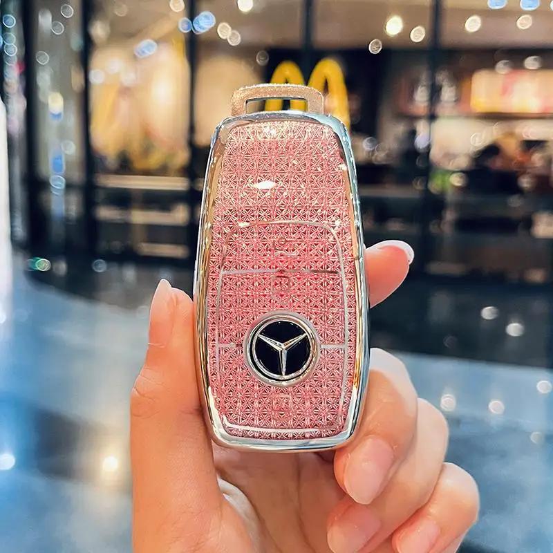 TXF4   Fashion Car Key Case Cover For Mercedes Benz A B C E Class GLS GLA GLK GLC CLS CLA AMG W204 W205 W212 W463 W176 Keychain Fob