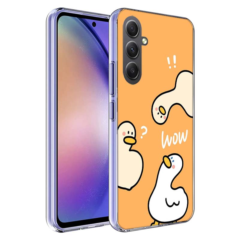 Cute Cartoon Duck Phone Case for Samsung A17 A37 A57 A07 A16 A26 A36 A56 A06 A02S A12 A22 A32 A52S A04S A14 A24 A34 A54 A03 A13