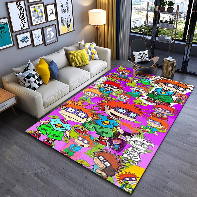 Trendy The Simpsons Cartoon Family Area Rug, Non-Slip Washable Throw Carpet for Living Room Bedroom Entryway Home - Modern Print