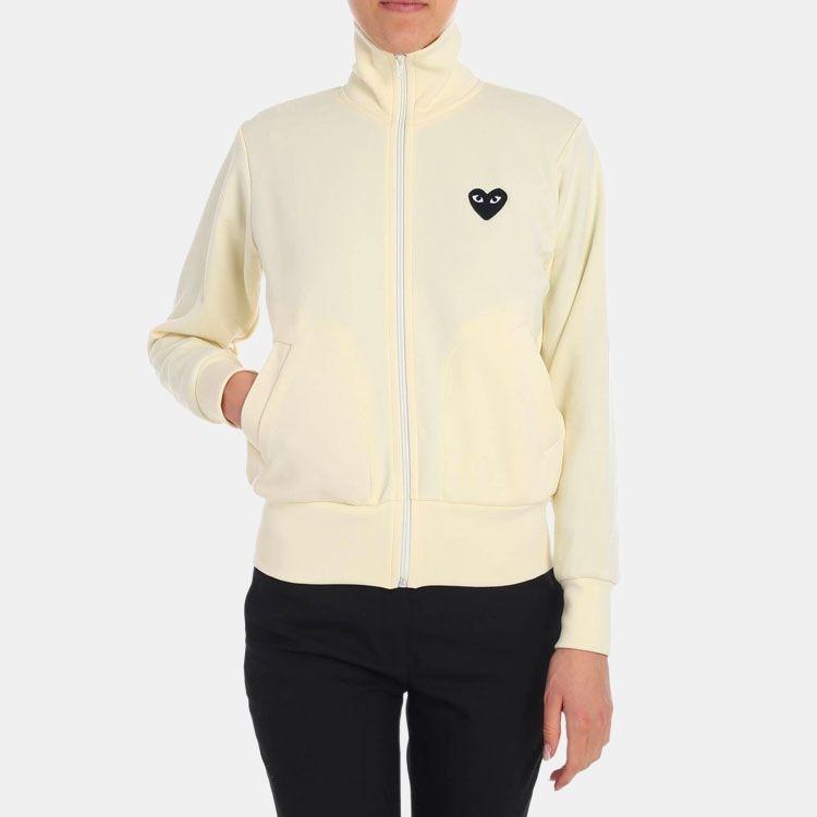 Comme des Garçons PLAY (WMNS) COMME des GARCONS PLAY Chaqueta de chándal Corazón Negro Grande 'Blanco' Mujer AZ-T255-051-3