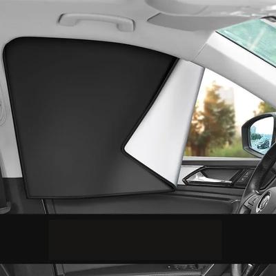 Magnetické potahy na sluneční clonu do auta Kryty na boční okna Síťované dveřní kryty Magnetické závěsy do auta blokující UV záření Černá síťovina Sluneční clona Auto doplňky
