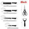 Kitchen Knife Set 6-piece Forged Scissors and Ceramic Paring Knife Chef's Slicing Knife Paring Knife