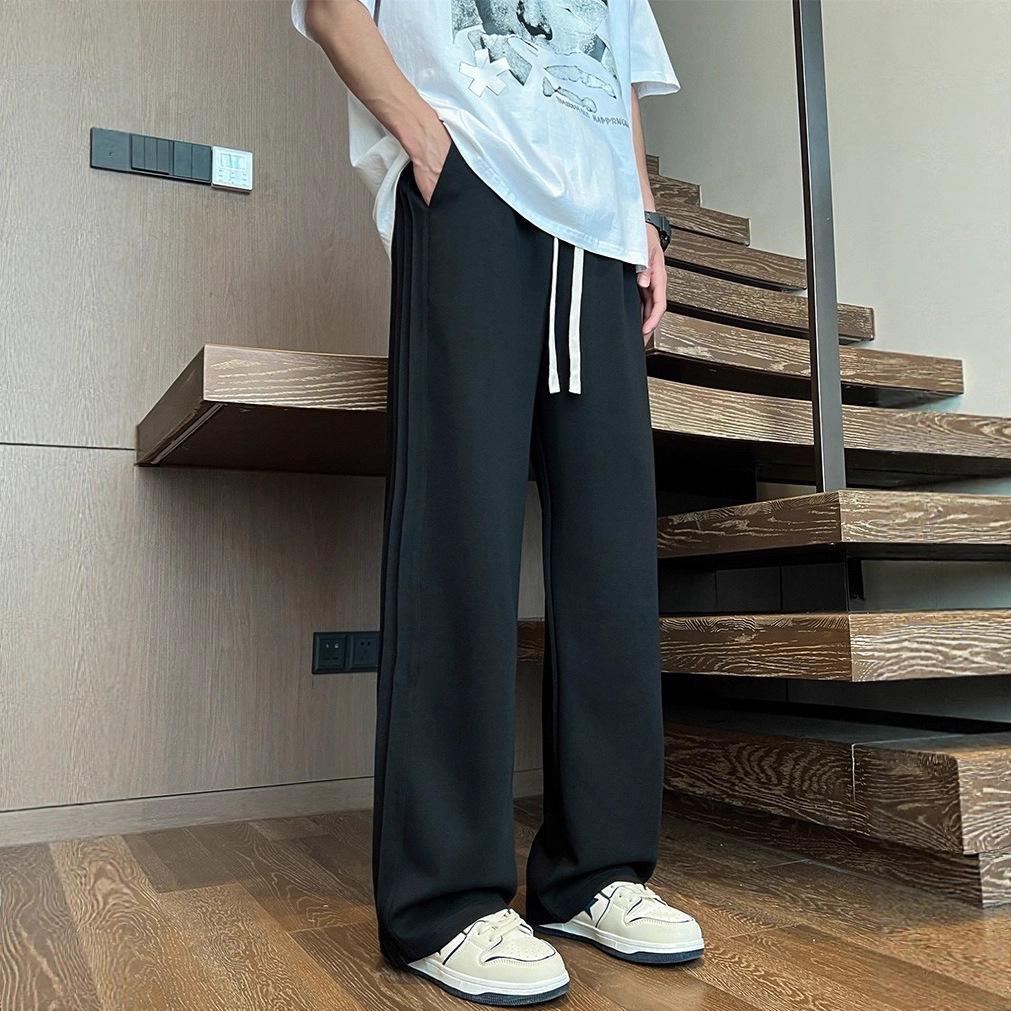Gray Sweatpants Men's Summer and Autumn Straight American High Street Trendy Brand Loose Sports Boys Versatile Casual Long Pants