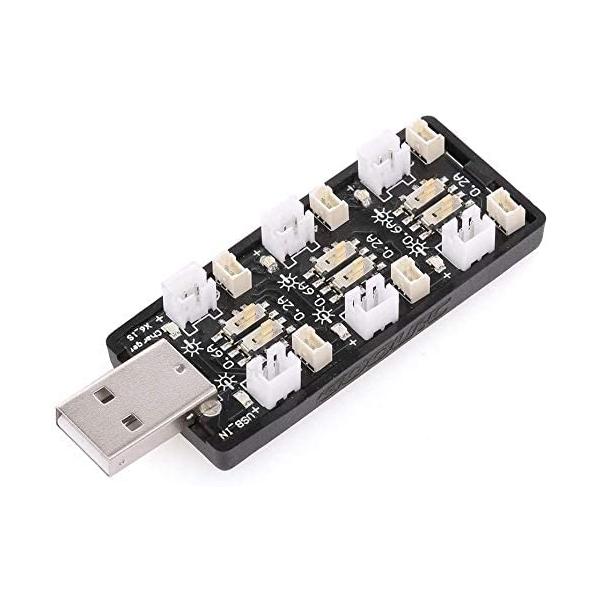 1S LiPo USB Charger | 6 Independent Channels | Compatible with RC Drones & Helicopters | Micro JST 1.25 & JST-PH 2.0 Connectors | Black