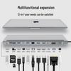 12-in-1 Dual HDMI Docking Station with Gigabit Laptop Stand and Multifunctional Base