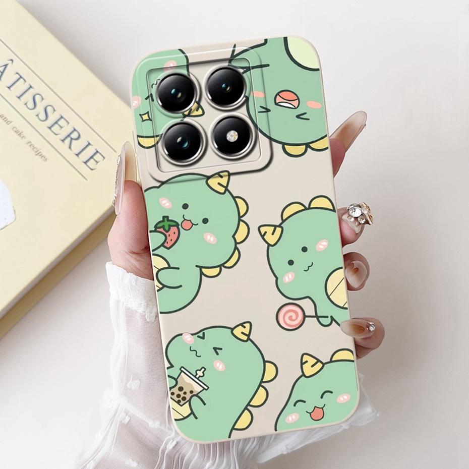 Cartoon Case For Xiaomi 14T Pro / 14T 5G Lens Protective Jelly Soft Silicone Cover For Xiaomi Mi14T 14TPro Phone Cases