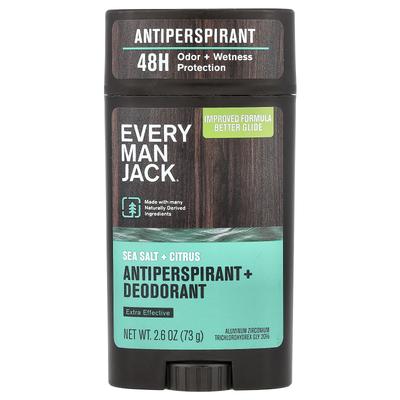 Every Man Jack, Antitraspirante + Deodorante, Sale Marino + Agrumi, 2,6 oz (73 g)