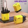 120W Cross-Border USB Fast Charger - European, American, UK Standard, Amber Yellow
