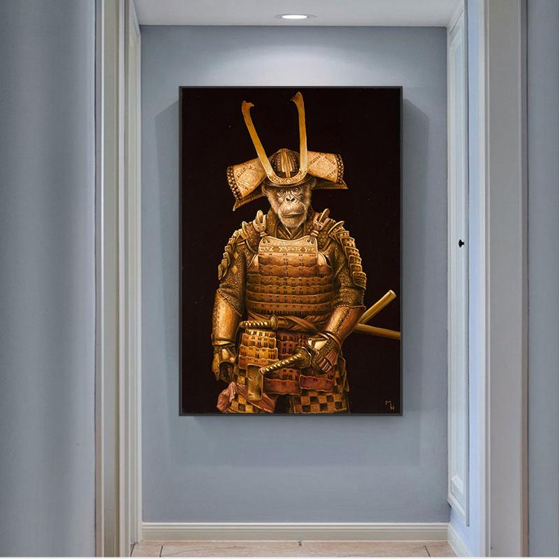 

3 крутых постера с обезьянами, классический общий обезьяний доспех, орангутан, холст, картина с животными, настенное искусство для декора гостиной, Cuadros 21x30cm No Frame