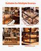 Bakery Display Case, 2-Tier Commercial Countertop Pastry Display Case, Clear Acrylic Bread Box for Kitchen, Party Cake Cabinet with Sliding Door for
