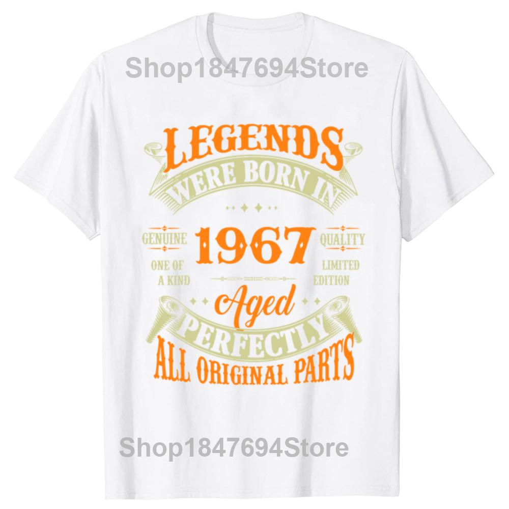 Camisetas Made In 1967 Presente de Aniversário de 57 Anos Divertido Unissex Gráfico Moda Nova Algodão Manga Curta Gola O Harajuku Camiseta