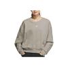 Adidas Originals Striped Logo Sports Casual Pullover Long Sleeve Sweatshirt Women sweatshirt Gray KB1925