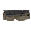 VidaXL Garden Lounge Set with Cushions 7 Pcs, Patio Sofas, Patio Furniture Set, Outdoor Furniture, Grey 3252807