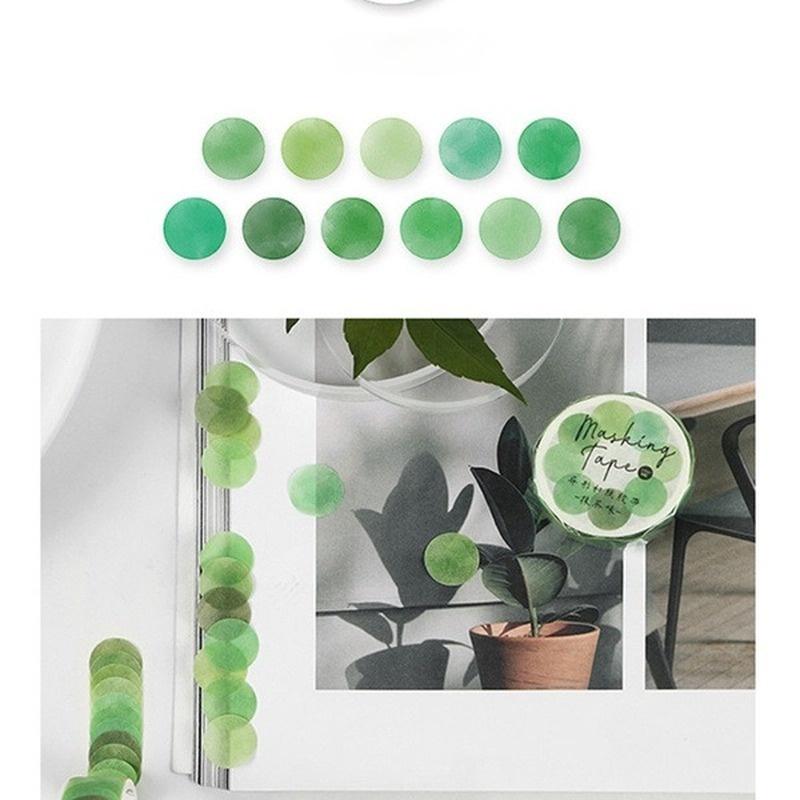 2 Rollen 14*14mm Hartbonbon Punktfarbe Washi Journaling Schreiben Erinnerung Washi Tape Deko Geschenk Etikett Ins Abdeckbänder Leicht zu reißen