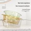 Durable Large Transparent Multi-Purpose Basin for Vegetables, Laundry, and Foot Washing