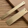 1mm Thicken Straight Ruler Brass Bookmark Ruler Multifunction Scale Ruler  School Office