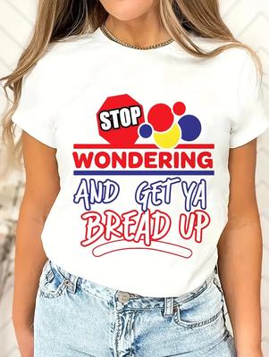 Eenvoudig en Elegant Wit T-shirt met Bedrukt Patroon voor Dames