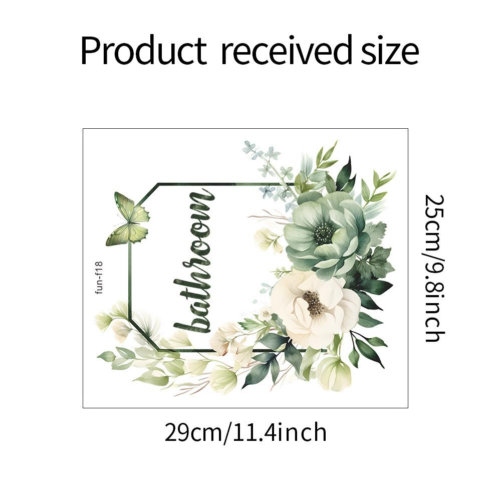 English Slogan Bathroom Flower Bathroom Home Decoration Wall Sticker