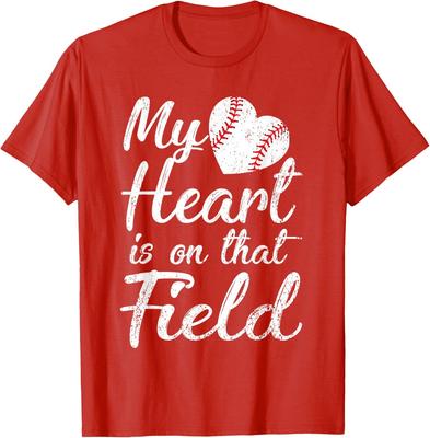 Lover My Heart Is On That Field Baseball Softball Mom Unisex T-Shirt