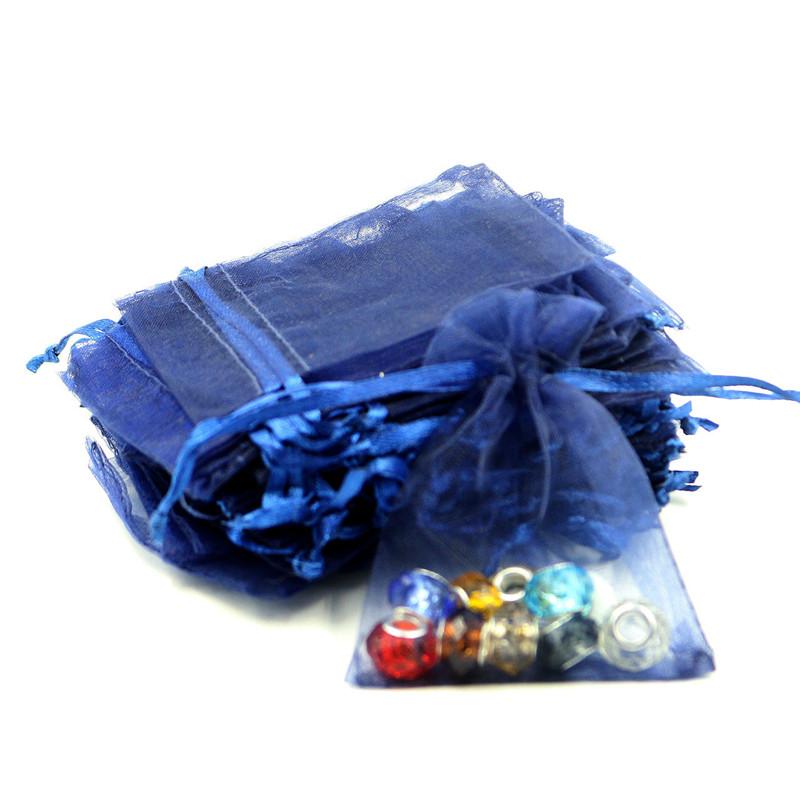 100pcs 13x18cm Drawstring Organza Bags Jewelry Packaging Bags Gifts Pouches Tulle Candy Bags Wedding Christmas Supplies