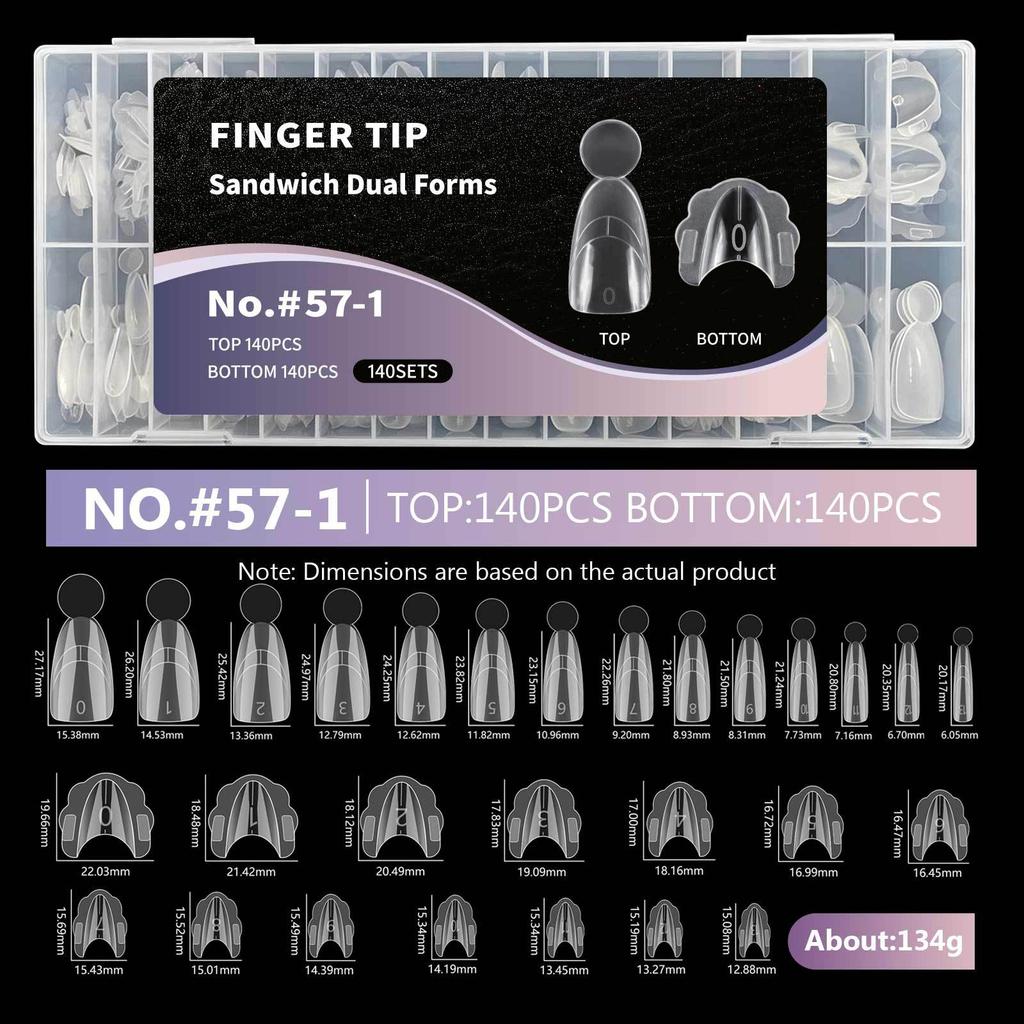 French Manicure Extension Mold Frosted Inner Layer/glossy Outer Layer Paint-free Snap-on Design Built-in C-shaped Curve Professional Nail Shaping Tool