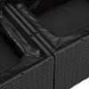 Ensemble de Canapés de Jardin de 8 Pièces avec Coussins Noir Poly Rotin Acacia, Canapé de Jardin 2 Places avec Rangement 3355958