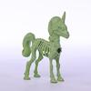 Halloween Skeleton Unicorn Figurine Decor Party Table Ghost House Display PE Craft Ornament