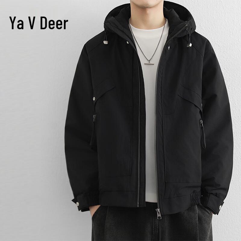 

Yalu Men s Hooded Padded Jacket L