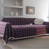Green Plaid Tweed Fabric Sofa Throw Bedspread Window Seat Mat Table Cloth Washable Non-Slip Dust-Proof Frech Style Home Decor