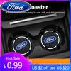 New 2026 Car Sticker Ford New 2025 Hot Car Coaster Water Cup Slot Non-Slip Mat Pad Silicone Holder Case Ford-Fiesta Focus Mondeo