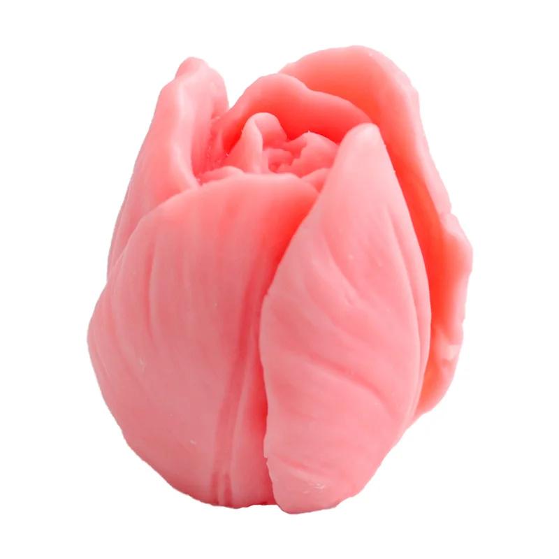 3D Tulip Candle Mold Handmade DIY Flower Soap Silicone Mold Chocolate Cake Silicone Mold Soap Forms Soap Making Supplies