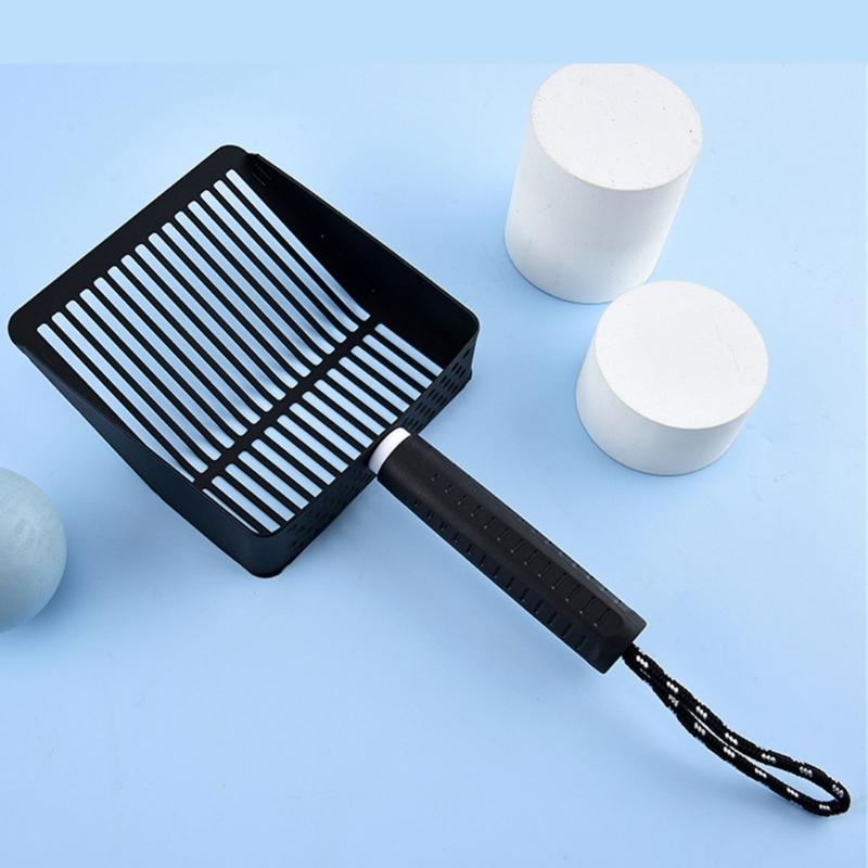 MultiPurpose Cats Litter Scoops Stainless Steel Handle for Household Cage Cleaning Litter Cleaning Tool