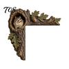 Whimsical Home Entryway Decor Chipmunk Tree Hollow Door Topper, Squirrel Owl Wooden Frame Sign, Decorative Hole Ornament Animals Corner Ornament,