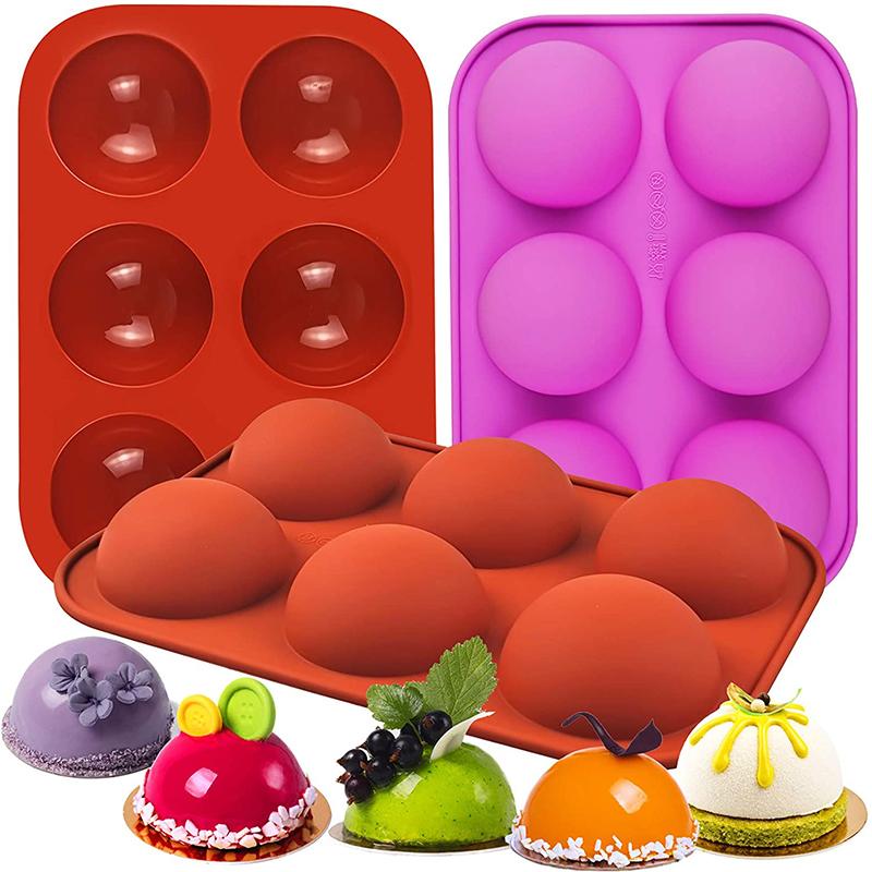 Half Ball Baking Mould Semi Sphere Silicone Mold For Making Hot Chocolate Cocoa Bomb Cake Jelly Dome Mousse Kitchen Accessories