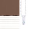 Double Roller Blind Brown 125x100 cm Fabric Width 120.9 cm Polyester