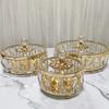 Fructeier din sticlă de cristal de lux european cu capac Masă de cafea pentru sufragerie Cutie de depozitare bomboane Decoratiuni pentru cameră Ornamente
