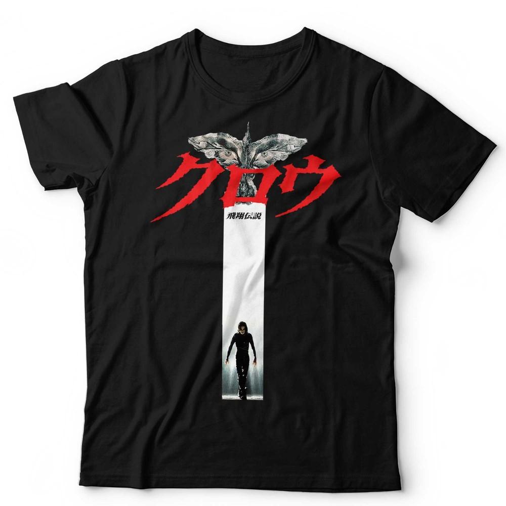 The Crow T Shirt Japanese Movie Poster Retro Brandon Lee 90s Horror Cult Film S