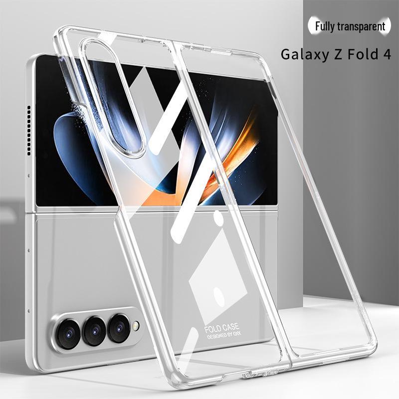 Samsung Fold4 Electroplated Phantom Transparent PC Hard Shell Case - Solid Color, Foldable Protection